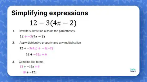 Properties Used in Simplifying the Expression