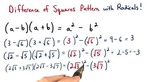 Recognize the difference of squares pattern