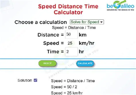 Speed and Distance Calculator
