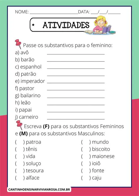 Substantivos com Formas Masculina e Feminina