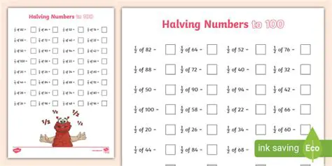 Subtracting half of the input number from the input number