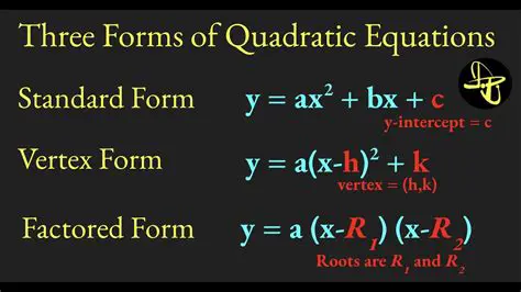 The Form of a Quadratic Equation