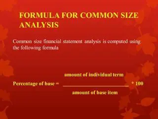 The Importance of Common Size Analysis
