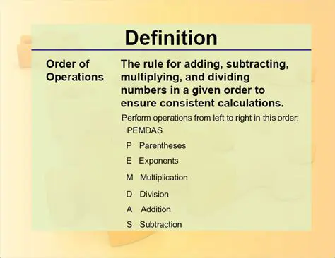 The Importance of the Order of Operations