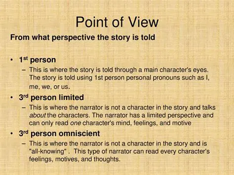 The Perspective from Which a Story is Told