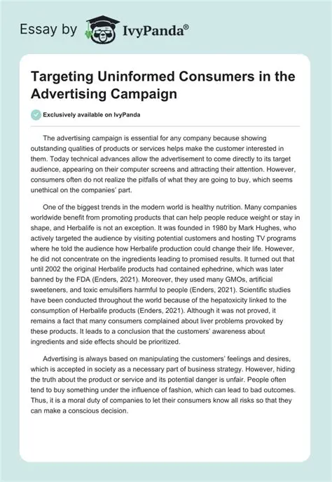 The Problem with Targeting Uninformed Consumers