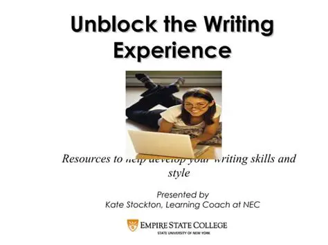 Think about the writing experience