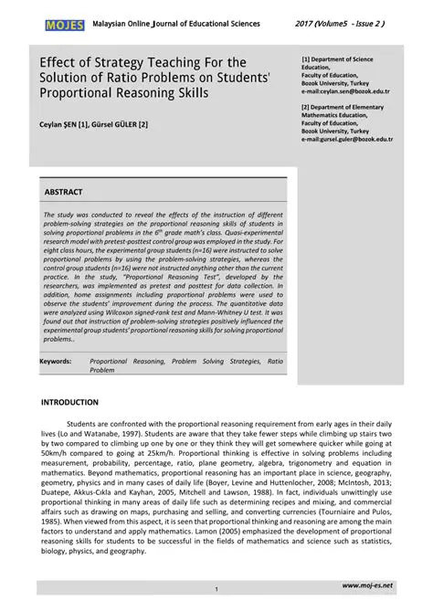 Tips for Improving Proportional Reasoning Skills