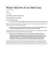 Understanding Molar Volume
