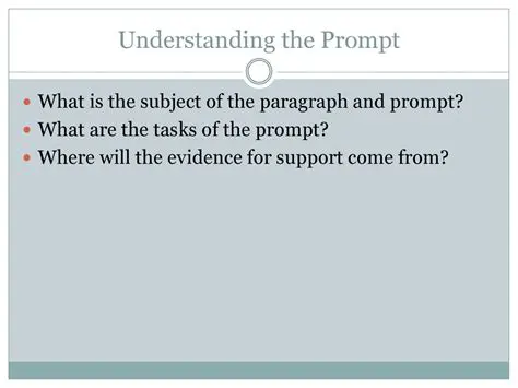 Understanding the Prompt and Thesis Statement