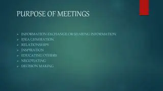 Understanding the Purpose of Meetings