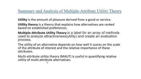 Understanding the Theory of Multiple Attribute Utility