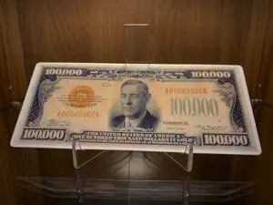 Use the largest denomination of bills possible