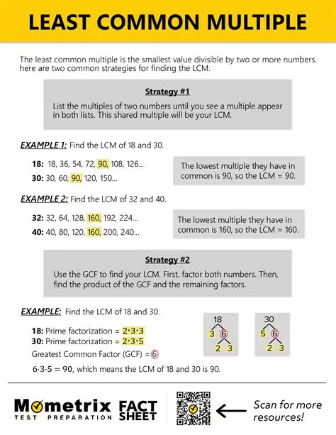Use the least common multiple