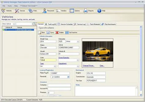 Vehicle Manager 2014 Fleet Network Edition